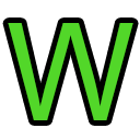 W Sticker