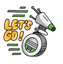 Lets Go D-O  Sticker