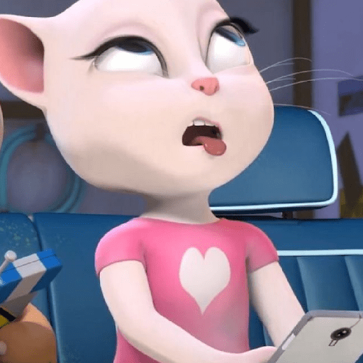 Talking Angela Cat 6 Sticker