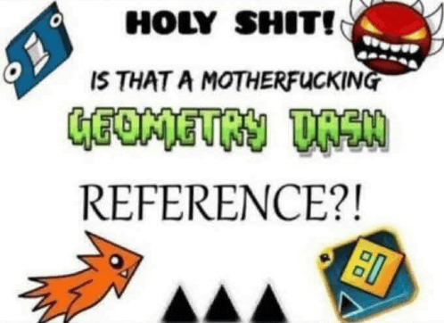 Geometry dash reference Sticker