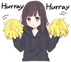 Menhera Hurray Sticker