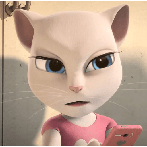 Talking Angela Cat 13 Sticker