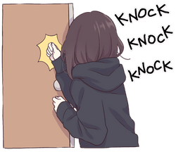 Menhera Knock Sticker