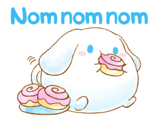 nom nom nom hungry cinna Sticker