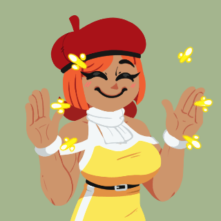 Amber Clapping Sticker