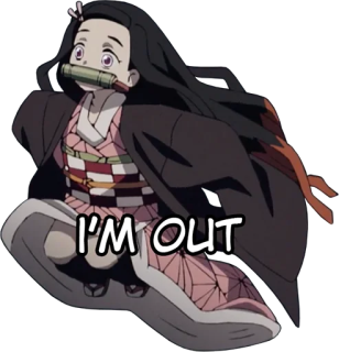 nezuko go out Sticker