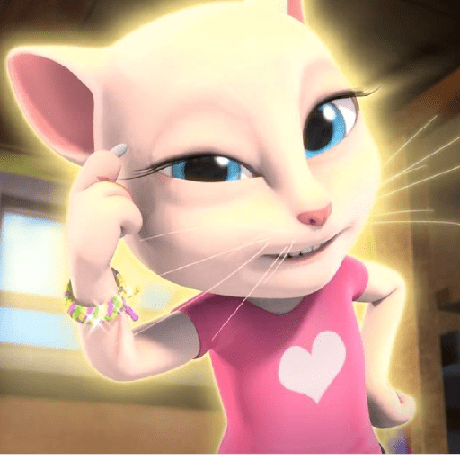 Talking Angela Cat 3 Sticker