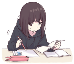 Menhera Study2 Sticker