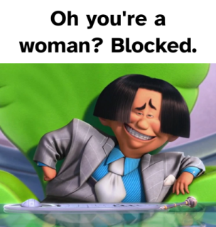 Woman? Blocked. Sticker