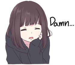 Menhera Damn Sticker