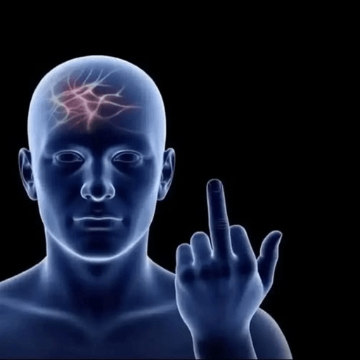 meme brain 7 Sticker