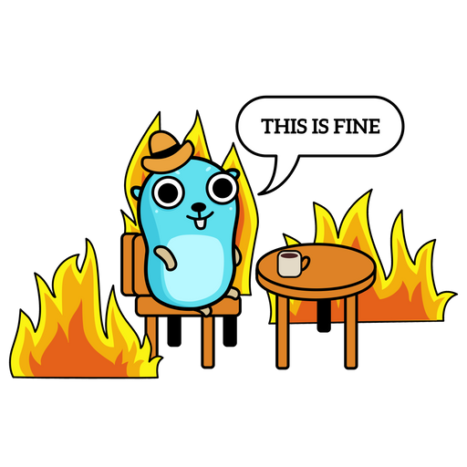 gopher it's fine Sticker