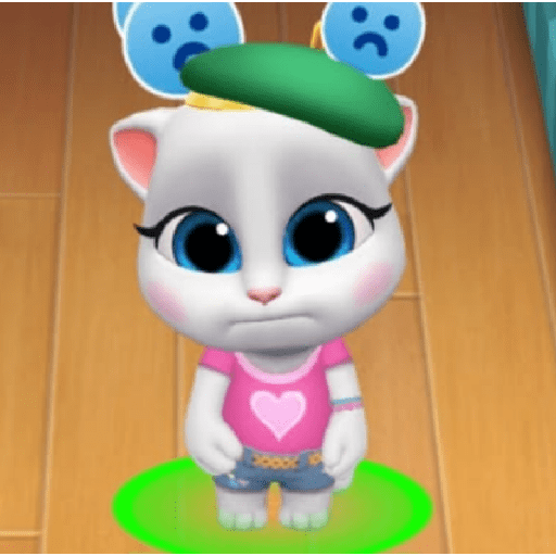 Talking Angela Cat 7 Sticker