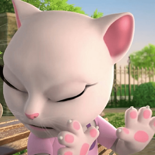 Talking Angela Cat 10 Sticker