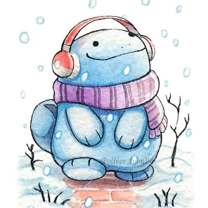 winter quagsire Sticker