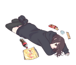 Menhera Lazy Sticker