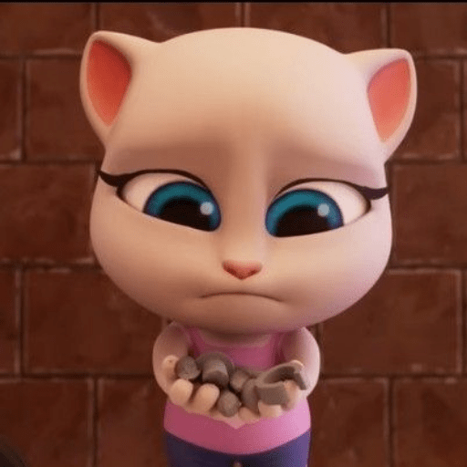 Talking Angela Cat 14 Sticker