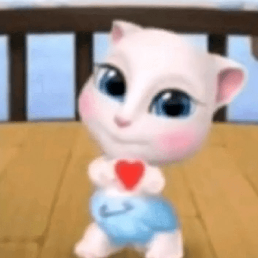 Talking Angela Cat 9 Sticker